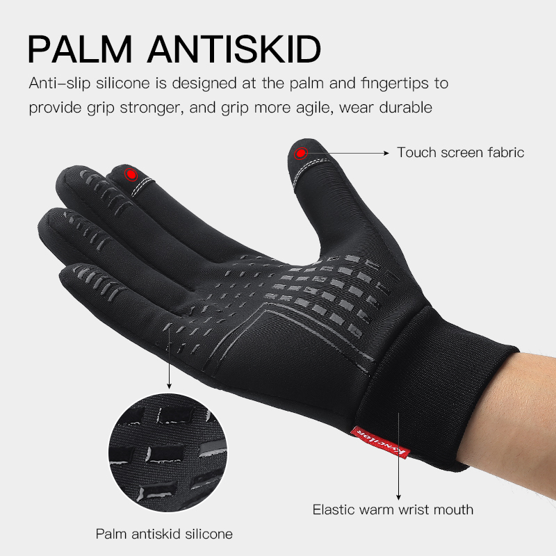 Guantes de ciclismo al aire libre para hombre, manoplas gruesas, cálidas, a prueba de golpes, antideslizantes, para montar en moto, para Otoño e Invierno
