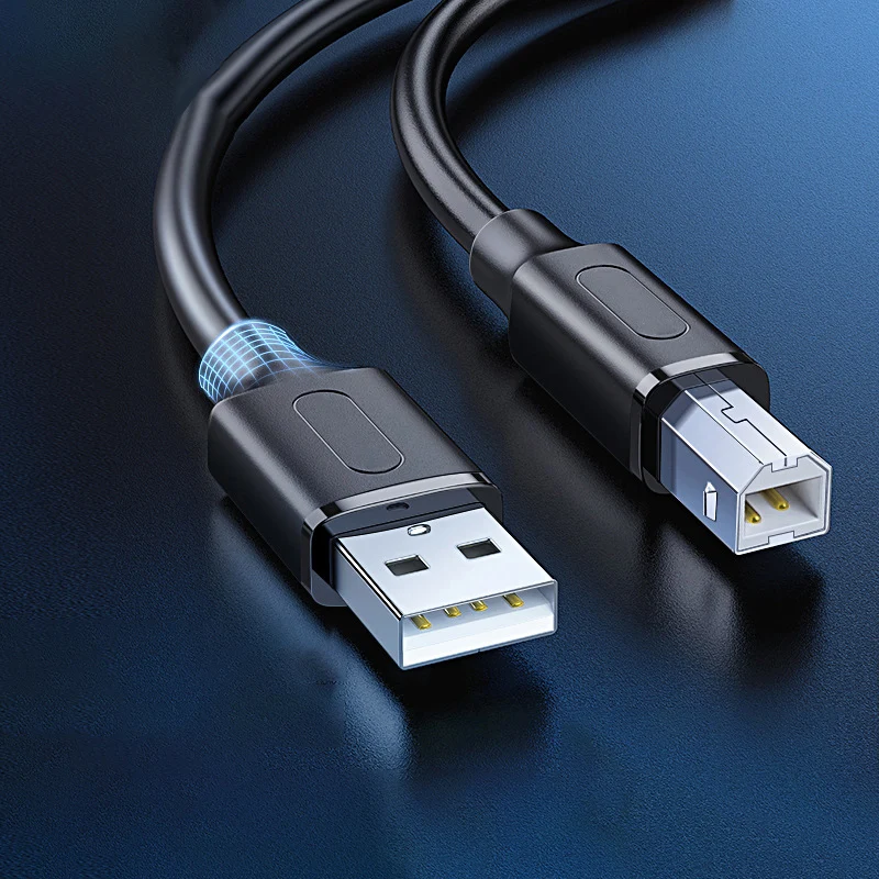 2.0 USB-printerkabel 10m 5m 3m 2m Type A naar B Mannelijke datakabel voor scanner Faxmachine Printers Koord voor Canon Epson Scanner HP