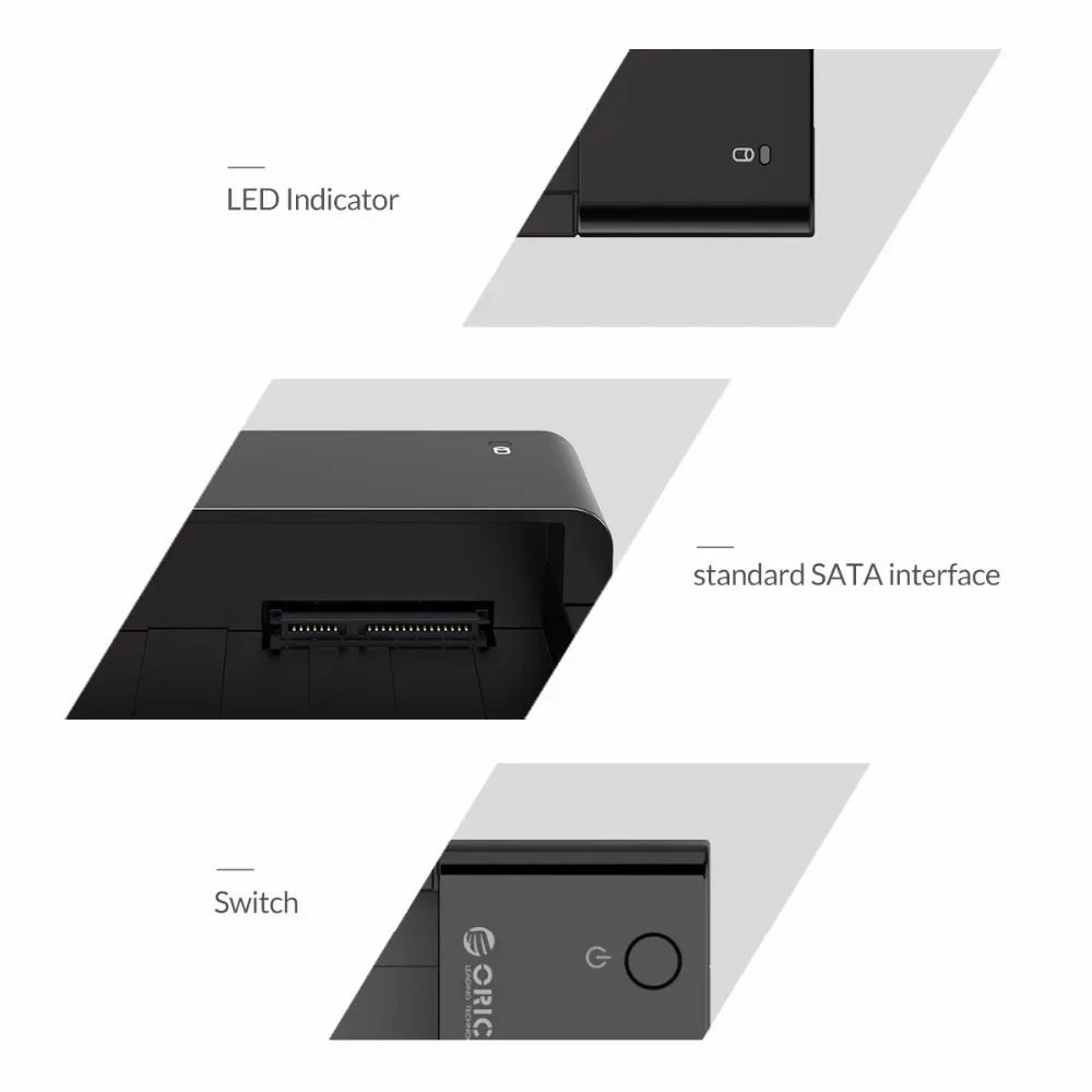 Orico esata 3.5 -tums dockningsstation för hårddisk usb 3.0- hårddiskhölje verktygsfritt sata till usb typ b externt ssd/hdd-hölje