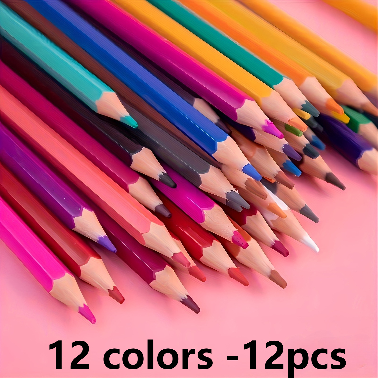 Juego de lápices de colores, pasteles al óleo de núcleo suave para libros para colorear/escetos de dibujo , presenta suministros de regreso a la escuela: BLANCO