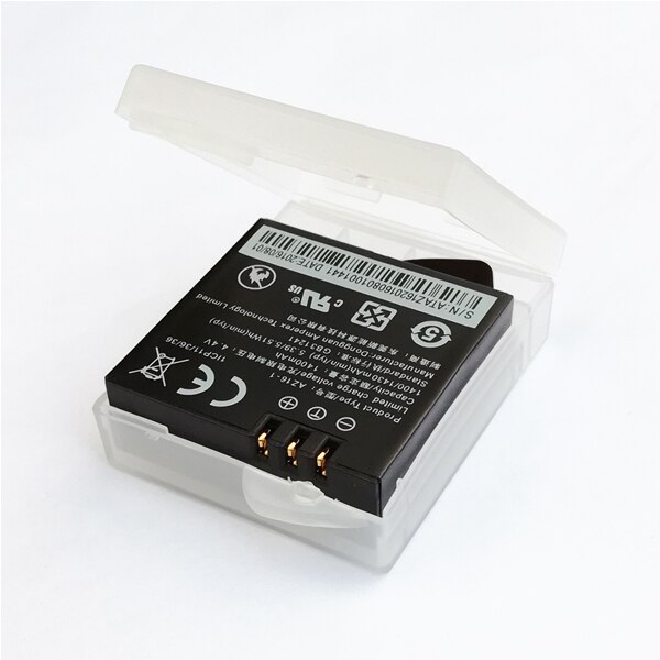 Xiaoyi-Paquete de batería de acción yi 4 K Original, cargador de batería con USB Dual para xiaomi yi lite, Cámara de Acción xiaomi yi 4 k: 1pcs battery