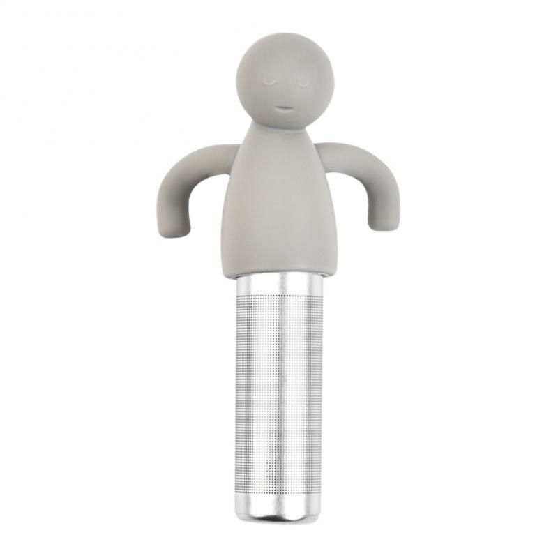 Stainless Steel Tea Maker Filter Food Grade Silica Gel Tea Maker Villain Tea Leakage Two Handed Tea Separated Vertical Tea Maker: C