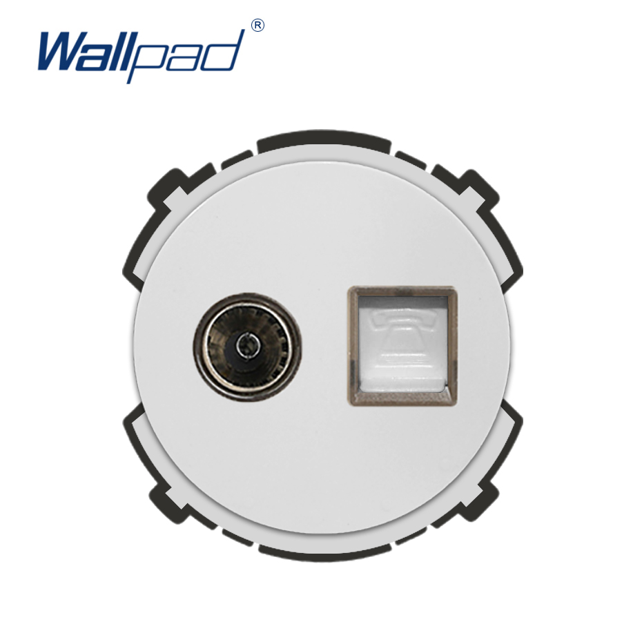 Wallpad TV & TEL Television Telephone Wall Socket Function Key Only Weak Electrical Outlets