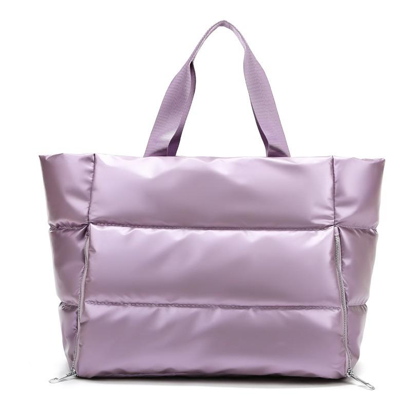 Bolso impermeable para mujer, bolsos de ejercicio con tirante de hombro, uso compatible en gimnasio, yoga deportiva y viaje, bolsa de ,: Morado
