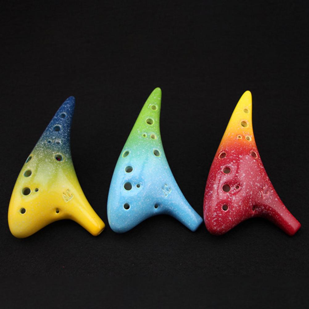 Alto C Ocarina 12 Gat Muzikale Collectie Keramische Tenor Ocarina Fluit Instrument Voor Beginner
