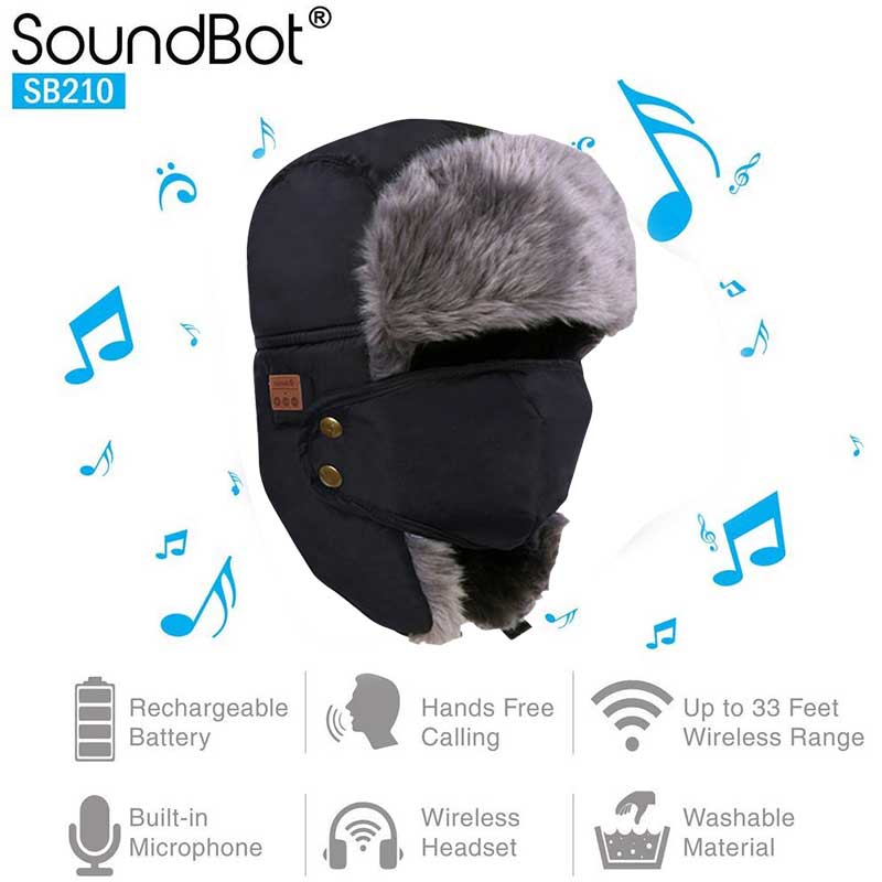 Bluetooth 5.0 écouteur hiver casquette chaude casque sans fil haut-parleurs de musique intégré Microphone universel hiver d'anniversaire