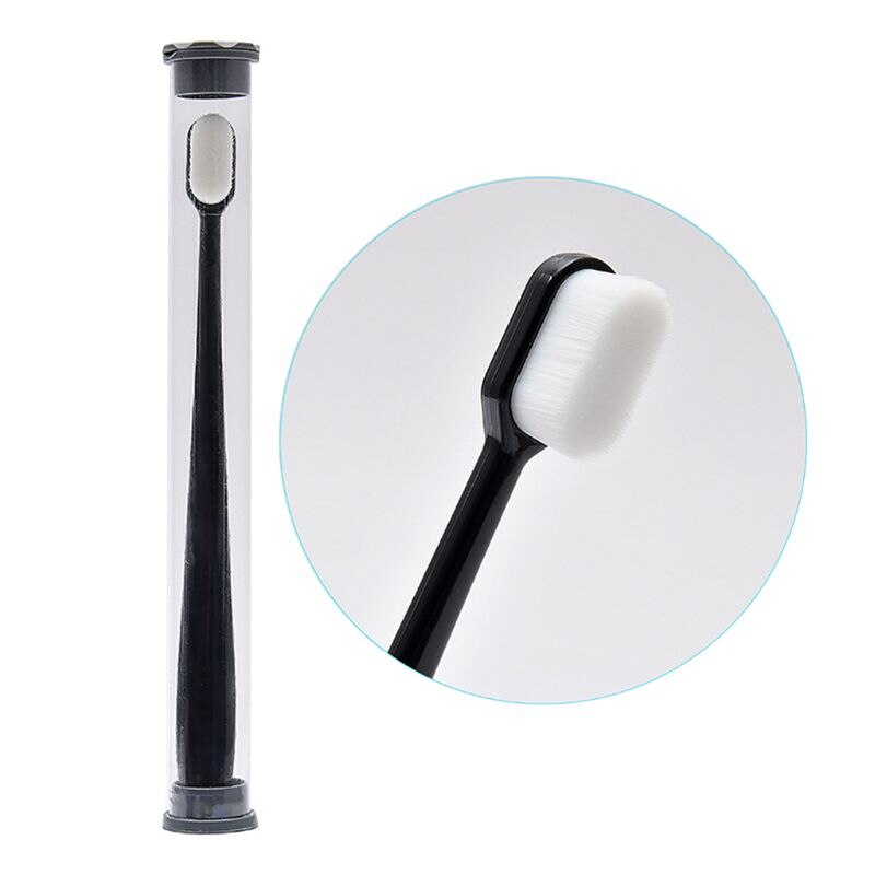 1Pc Nano Ultra-fine vague brosse à dents poils doux adulte enfant avec PVC dentaire blanchiment brosse soins bucco-dentaires propre: 2