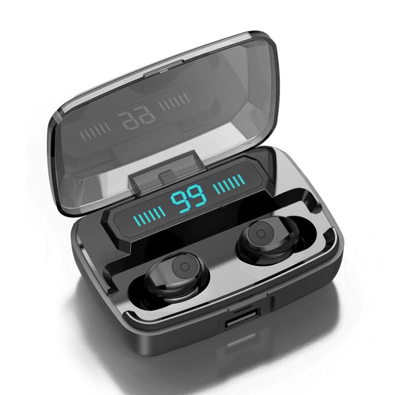 F9 Mini Bluetooth 5.0 Headset 3500MAH Capaciteit TWS Oortelefoon LED Tweeling Oordopjes IPX7 Waterdichte 5D Stereo Hoofdtelefoon