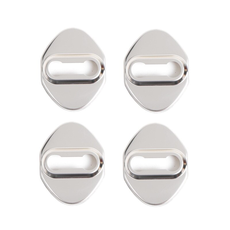 Door Lock Protective Cover For Toyota Honda door lock caps stainless steel lock cover car styling sticker 4PCS: Silverhonda