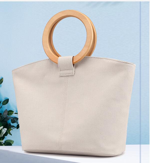 Baitao vrouwen Tas Trend slijtvaste Milieubescherming Canvas Tas Persoonlijke Handtas Ruya Leisure Bag: Creamy-white