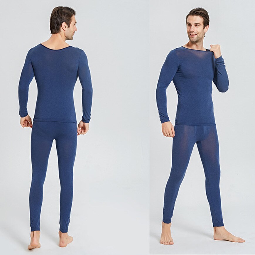 Sells Three Seconds Heat Men's Ultra-thin Thermal Underwear Tight Thermal Underwear No Trace Low Collar Thermal Underwear