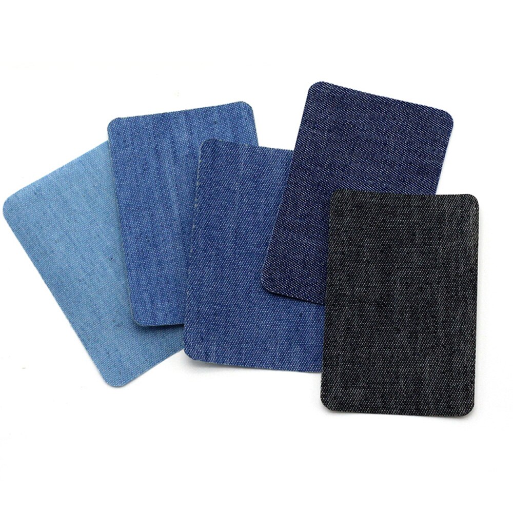 Parches de mezclilla para planchar, parches de coderas para pantalones vaqueros, ropa y pantalones vaqueros, tela de costura, DIY, 10 o 5 uds.