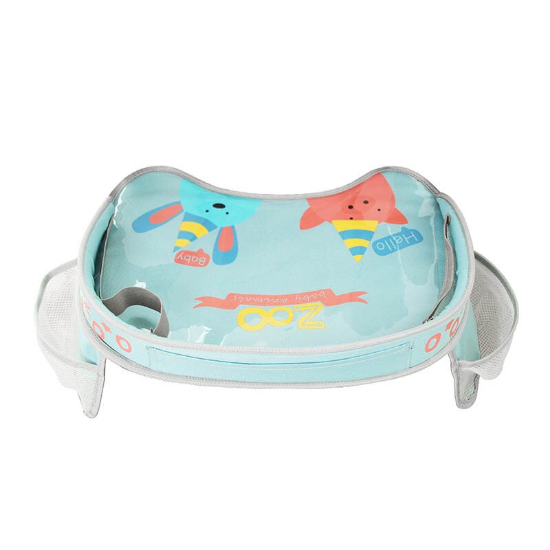 Corralito de coche para bebé, mesa impermeable, bandeja para asiento de coche, almacenamiento de juguetes para niños, soporte para bebé, mesa de comedor para niños, mesa para bebidas: blue A