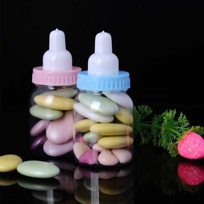 3/6/12/24pcs European baby birthday candy box bottle transparent box sugar storage box party decoration