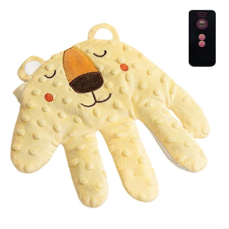 Soothing hand baby calming pillow for children, soft and breathable sleep aid for toddlers with gentle vibration: Gray