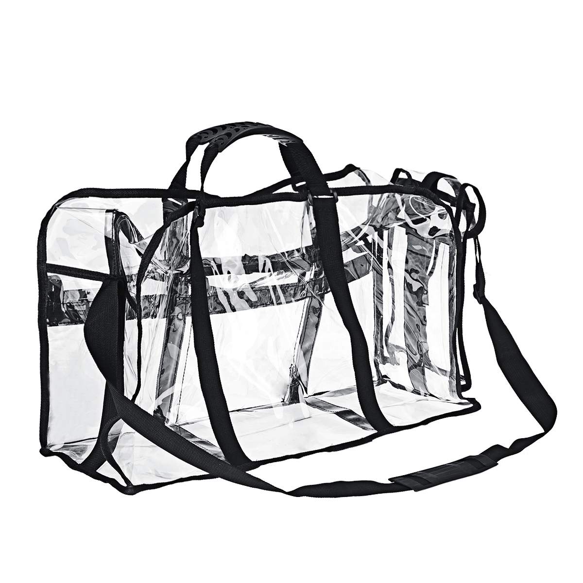Sacos cosméticos pvc transparente viagem tote claro organizador à prova dprofeágua professinal compõem organizador saco grande capacidade