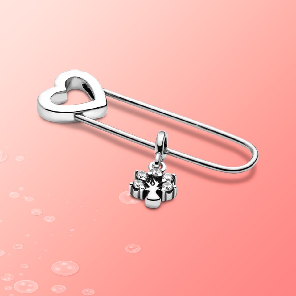 925 Sterling Silver charm Love brooch "Suitable For Women wear Fit Original Bracelet DIY " Jewelry