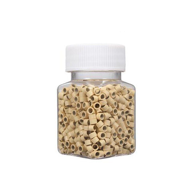 500 Stck 5,0mm * 3,0mm Microring con Vite Silikon Mikro Ringe/perlen Für Haar Erweiterungen 5 Farben Optional Haar Erweiterungen Werkzeuge: 05