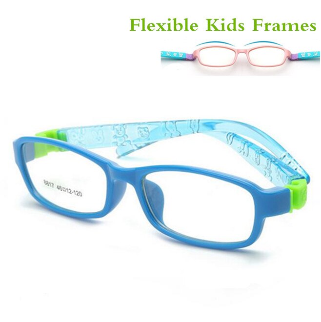 Lunettes à monture Flexible pour enfants, verre optique TR, pliable, sans vis, 8817