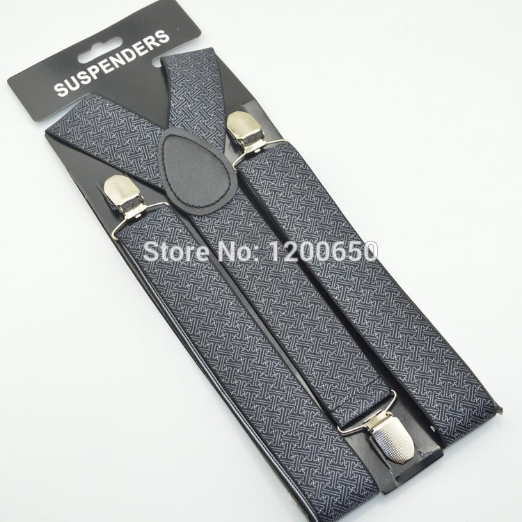 120 cm heren Unisex Clip-op Bretels Elastische 3.5 cm Breed zwart blackground s11 groter Bretels Y-terug Jarretel & Retail