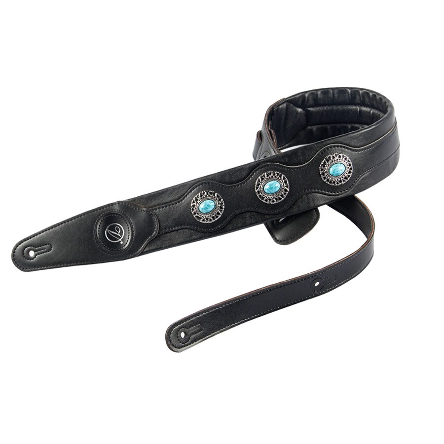 YUEKO Blauwe Diamant Gitaar Band Zacht Leer Akoestische Elektrische Basgitaar Band Breedte 6.5 cm Gitaar Accessoires
