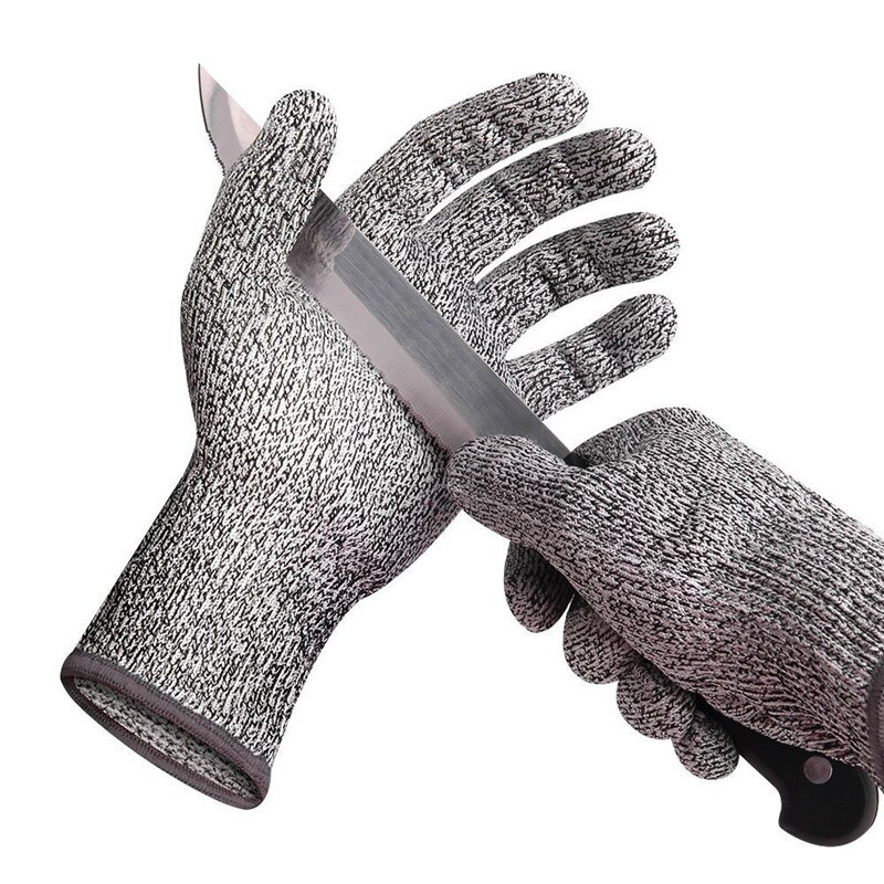 1 par anti-cut handsker sikkerhed skæresikker stikbestandig rustfrit stål tråd metal mesh køkken slagter skærefast sikkerhed: M