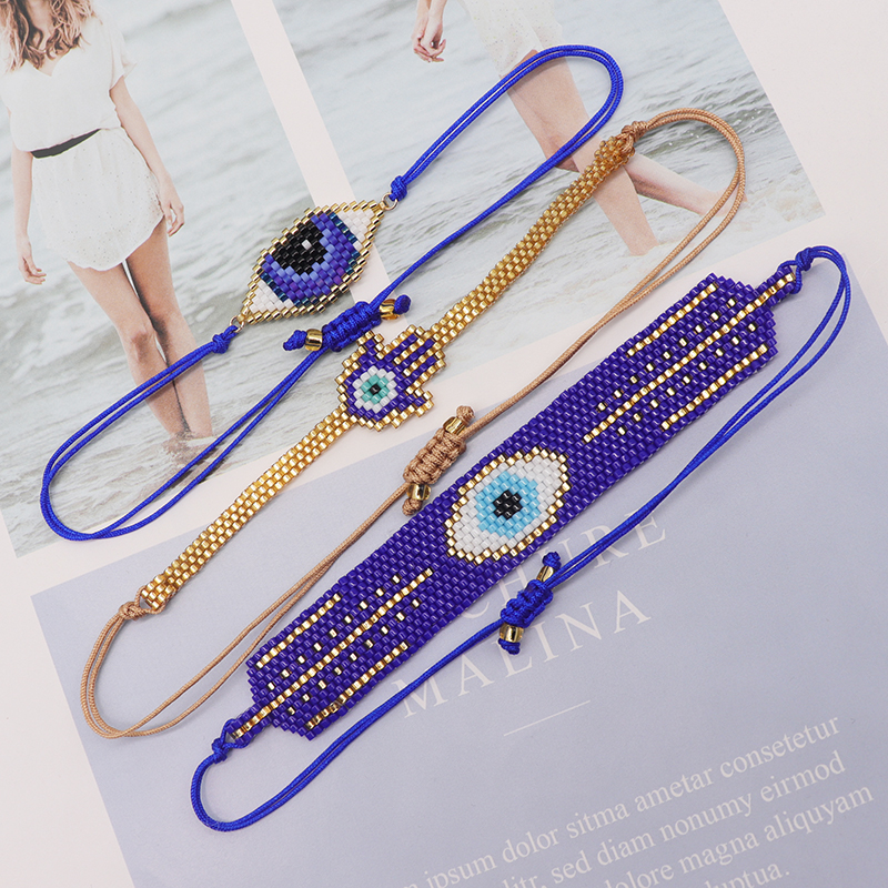Miyuki Beaded Colorful Bracelet Eyes Jewelry Multilayer Chains Wrap Bracelets Set for Women Men Handmade Pulsera