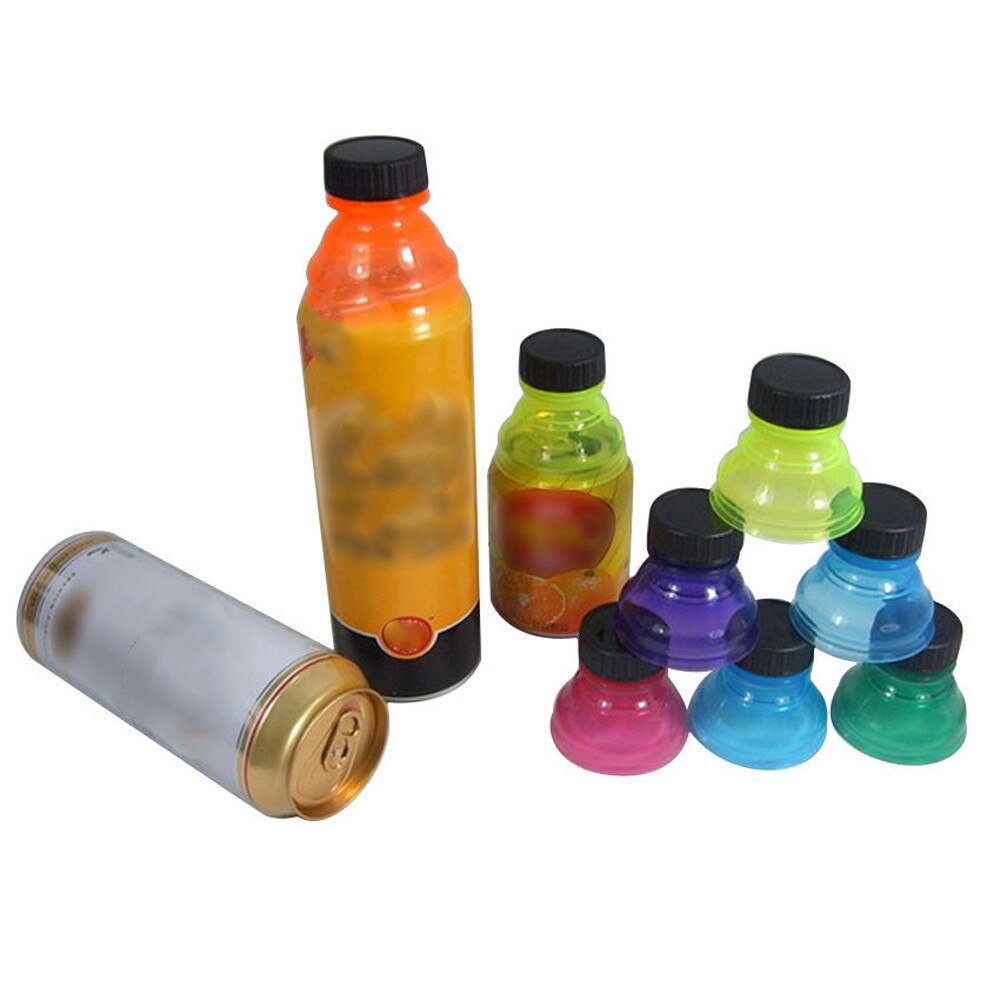Dropshipping 6Pcs Tampas De Garrafa Tampa Saver Soda Pop Cerveja Bebida Pode Garrafa de Tampa Flip Top Tampa Protector Snap On lata de cerveja Tampa