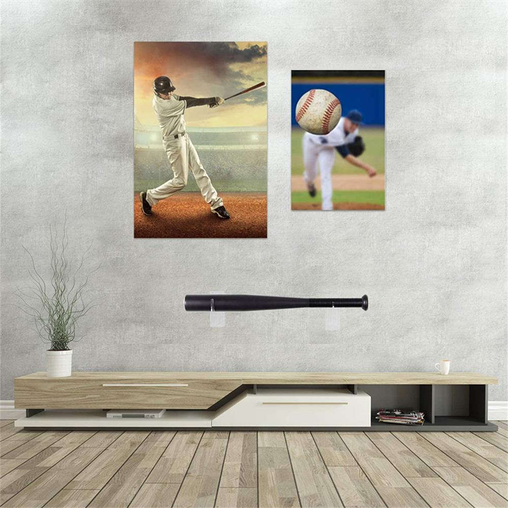Baseball Bat Display Stand Acrylic Wall Mount Clear Softball Bat Supports Bracket Holder Baseball Bat Hanger Display Stents