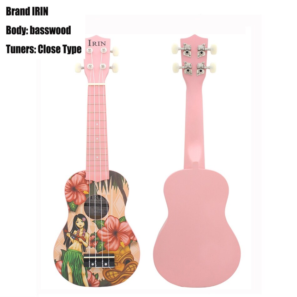 21 inch Ukelele Ukulele Combo Mahogany Soprano Gecko Uke 4 string Hawaiian Mini Guitarra with Stringed Musical Instrument Kits: Type3 Basswood