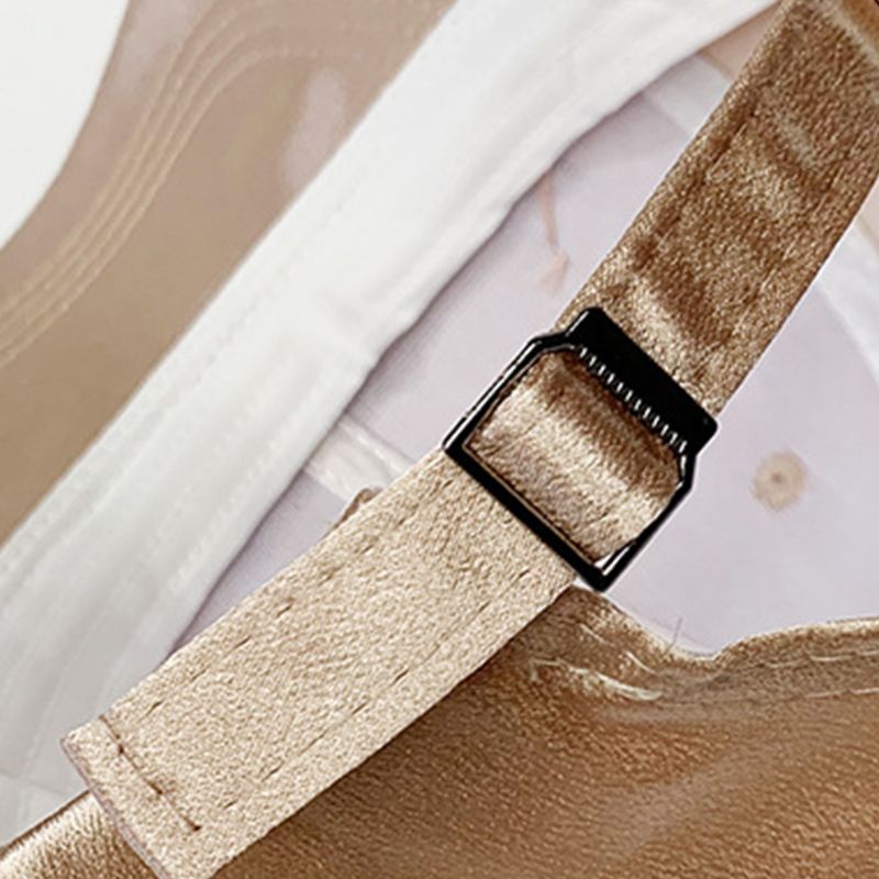 dla obu płci letnia satynowa czapka z daszkiem błyszcząca jednokolorowa 6 płyta ochronna powłoka chroniąca przed słońcem regulowana bejsbolówka osłona przeciwsłoneczna czapka z daszkiem