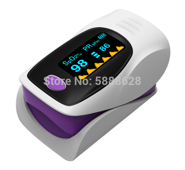 Finger Pulse Oximeter Finger Clip Heartbeat Saturation Oxygen Pulsoksymetr Heart Rate Spo2 Monitor Blood Saturation Meter Sensor: purple