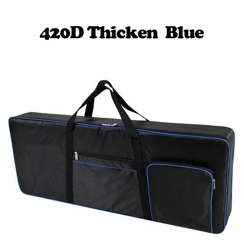 600D Dicker Nylon 61 Schlüssel Tastatur Tasche Instrument Tastatur Tasche Verdicken Wasserdichte Elektronische Klavier Abdeckung fallen Für Elektronische: 420D Blau