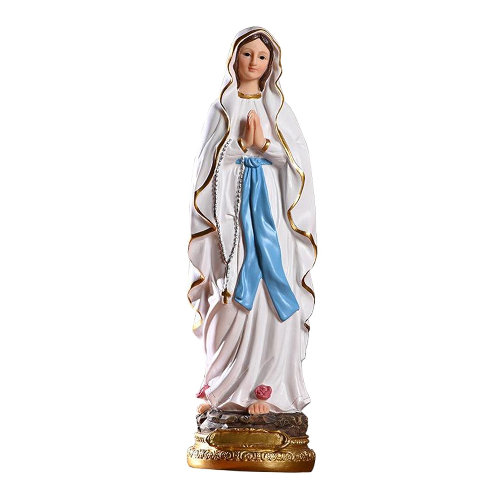 30cm Catholic Resin Our Lady of Lourdes Virgin Mary Statue Figure Home