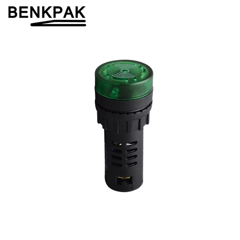 22mm led Indicator buzzer 5V 12V 24V 220V: 24V GREEN