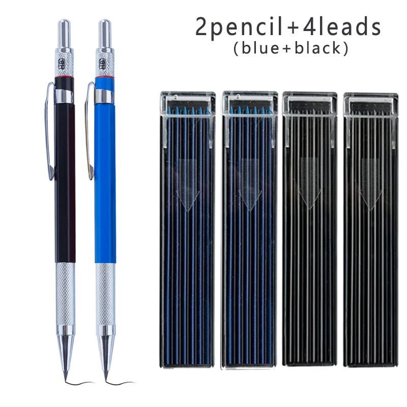 Lápiz mecánico de 2,0 MM, de dibujo artístico, lápiz automático, escritura de centro de gravedad bajo, suministros escolares de oficina para estudiantes: Verde