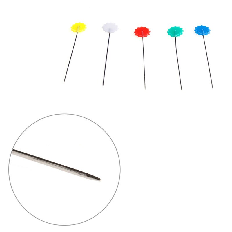 100 stk sy patchwork-nåle blomsternål synåle blomsterhovednåle med æske
