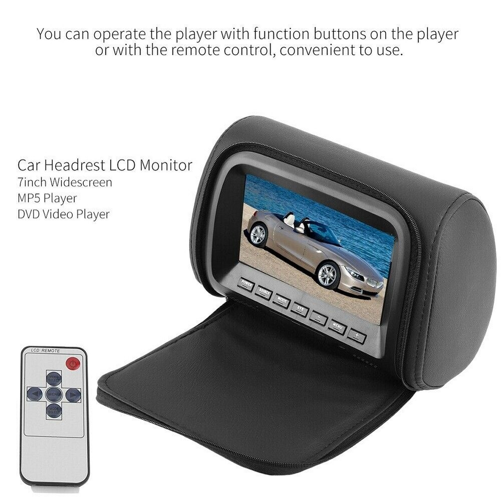 Universal Multi-language 7 Inch Auto Auto Hoofdsteun Monitor Rear Seat Entertainment Multimedia Speler Video Accessoires