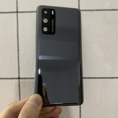 Originele Rear Terug Behuizing Deur Voor Huawei P40 Pro Glas Batterij Cover Voor P40 P 40 Back Cover Behuizing Vervanging onderdelen: P40 Black