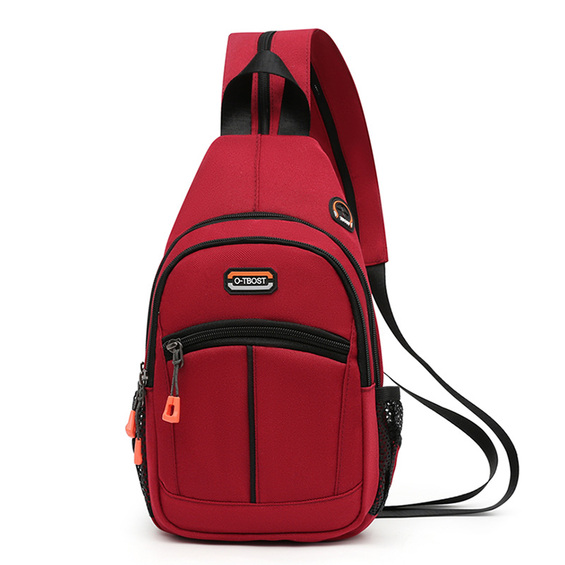 torba na klatkę piersiową dla kobiet mini plecak modna torba damska na wolnym powietrzu sportowe torby podróżne crossbody mały plecak: Czerwony