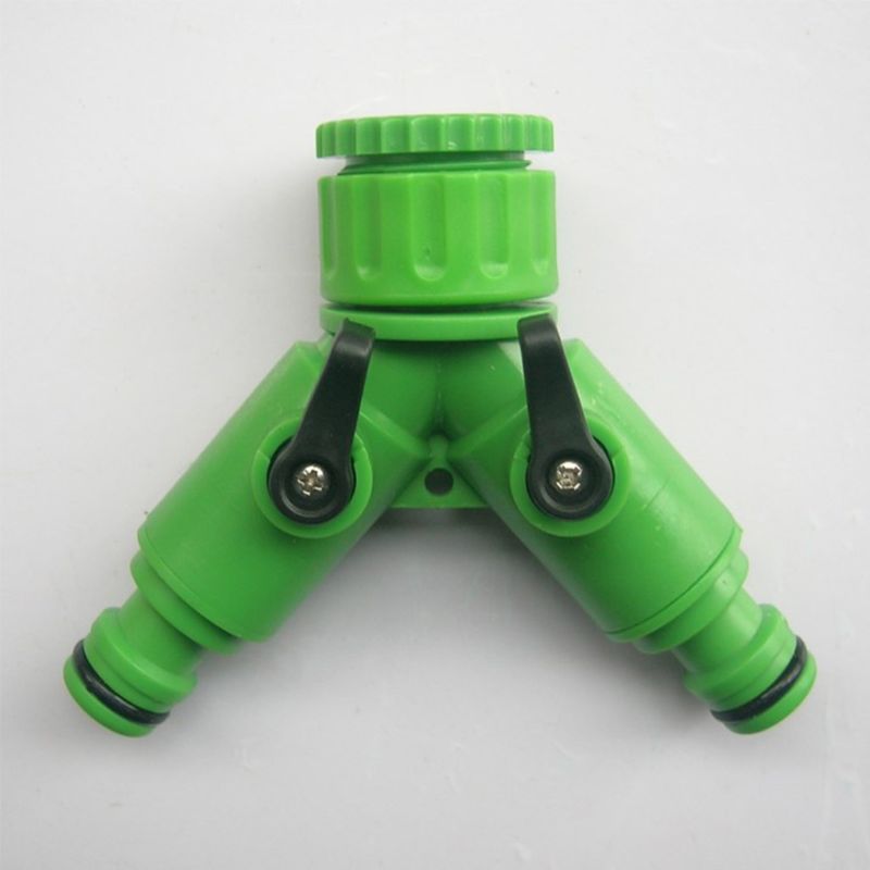 2 Way Plastic Garden Hose Convert Connector Splitter Y Connector Adjustable Switch for Irrigation