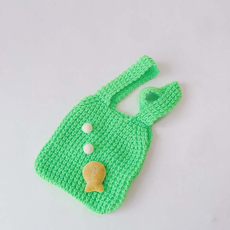 Children Girl Kids Coin Purse Bag Hobos Mini Small Solid Knitting Korean Accessories: 4