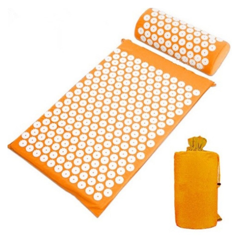 Acupressure Mat Massager Relieve Body Stress Pain Mat Natural Relief Stress Body Massage Pillow Cushion With Bag Yoga Mats