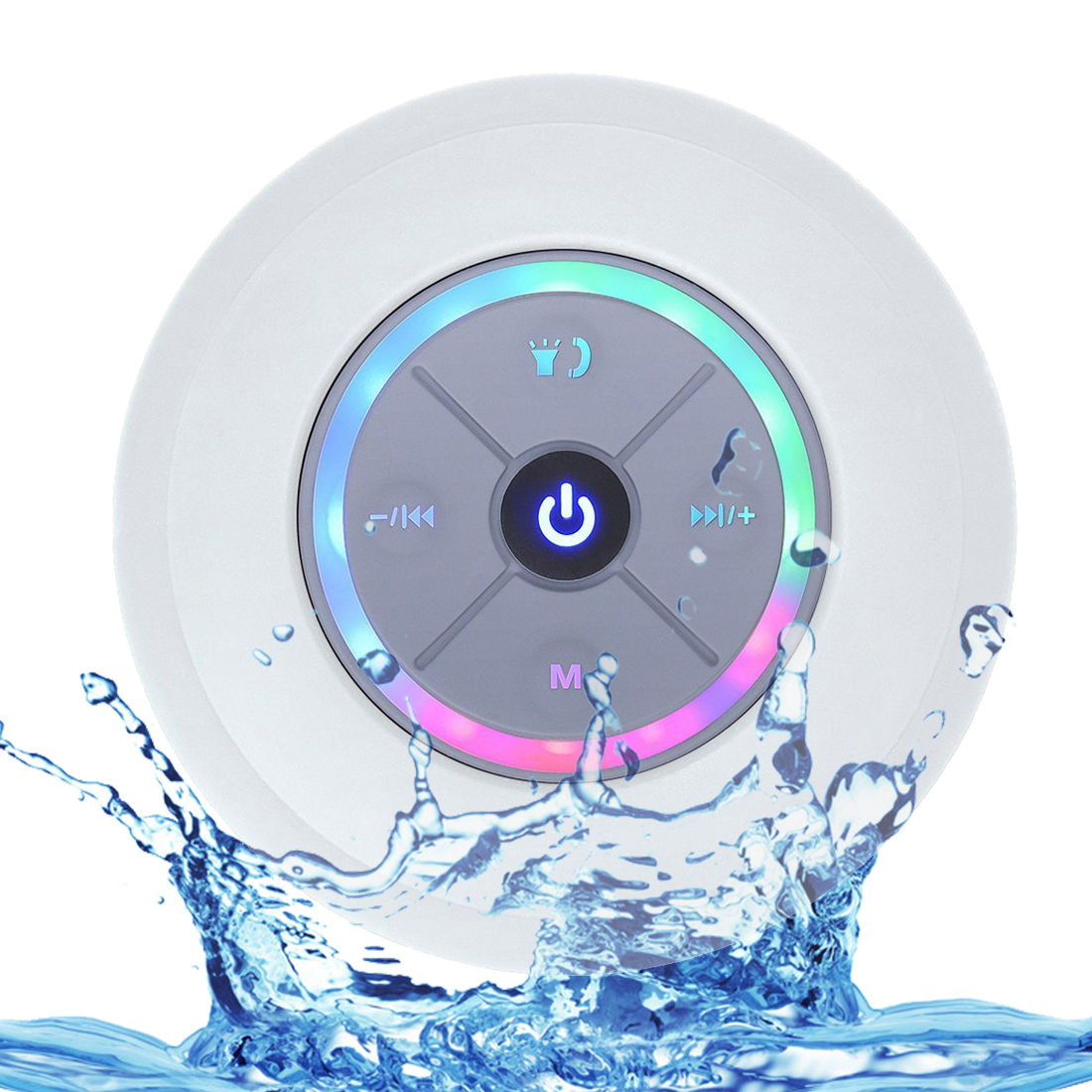 Mini Wireless Bluetooth Speaker Waterproof Speakers For Shower Bathroom Pool Car Handsfree Speaker Subwoofer Music Loudspeaker: White