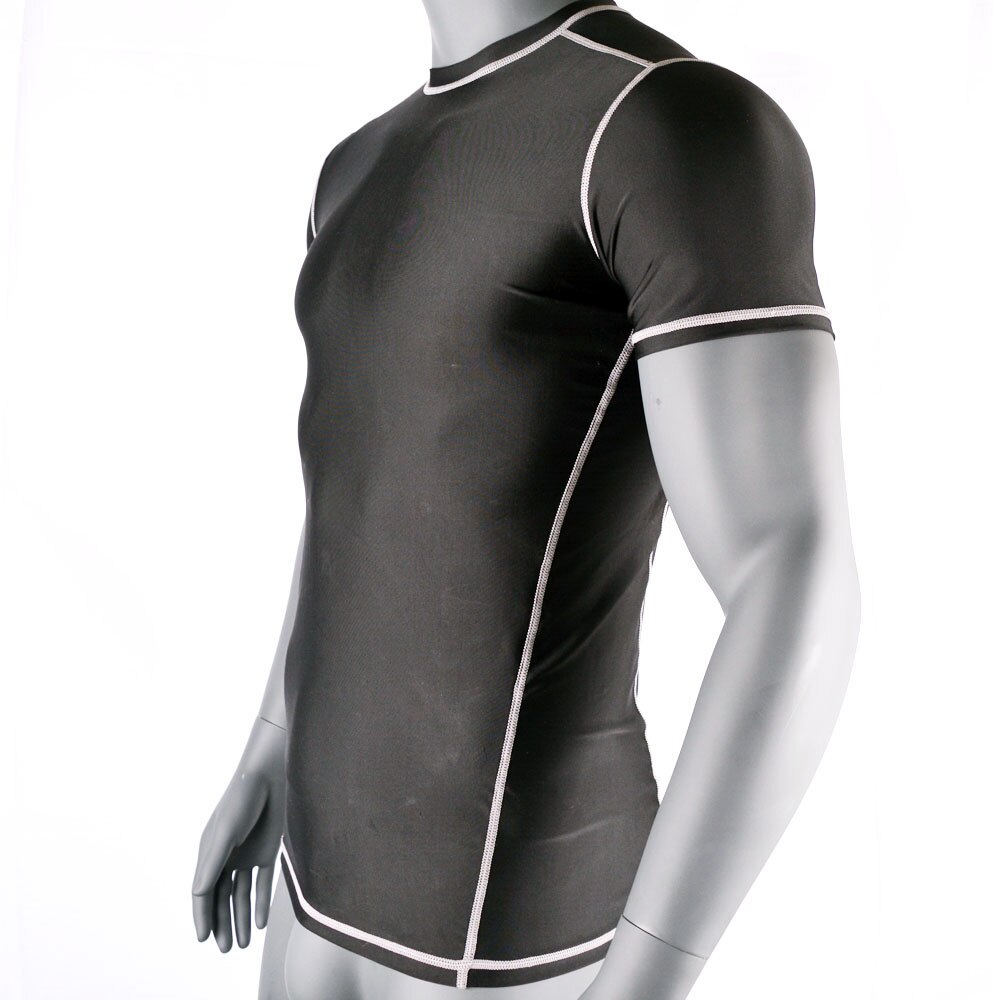 Men Workout fitness bodybuliding t shirt Exercise Clothing Men Lycra Compression Tights Tanks Shirt Crossfit Tee Shirt