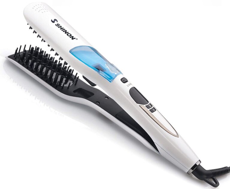 Steam Hair Straightening Ceramic Vapor Heating Flat Iron Steampod Salon Styling Tool Wet hairstyler
