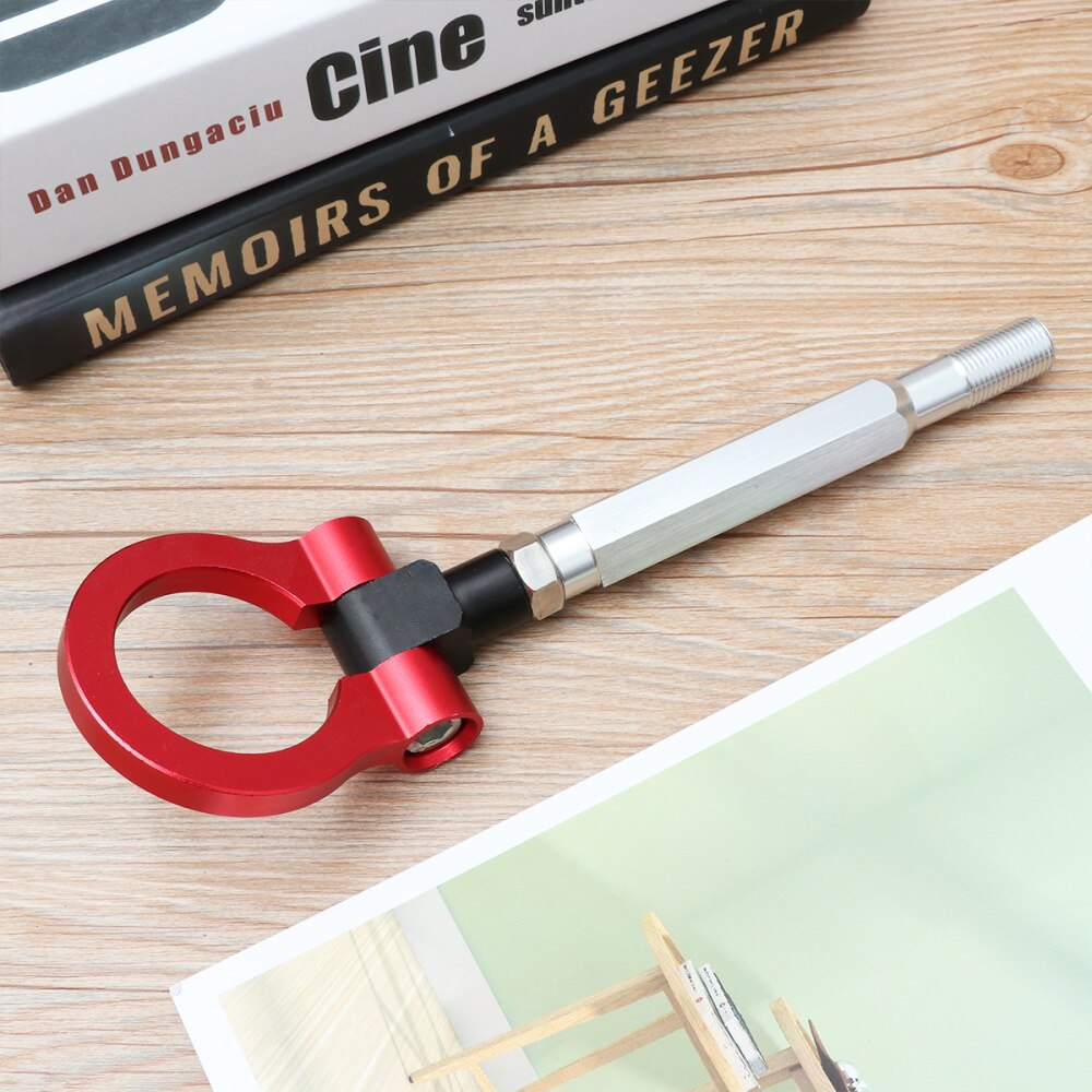 Gancho de remolque modificado para coche, gancho de remolque para parachoques delantero dedicado, de carreras, Rojo