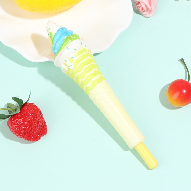 Slow Rebound Ice Cream Stress Reliever Soft Neutral Pen Student Appliance: Green