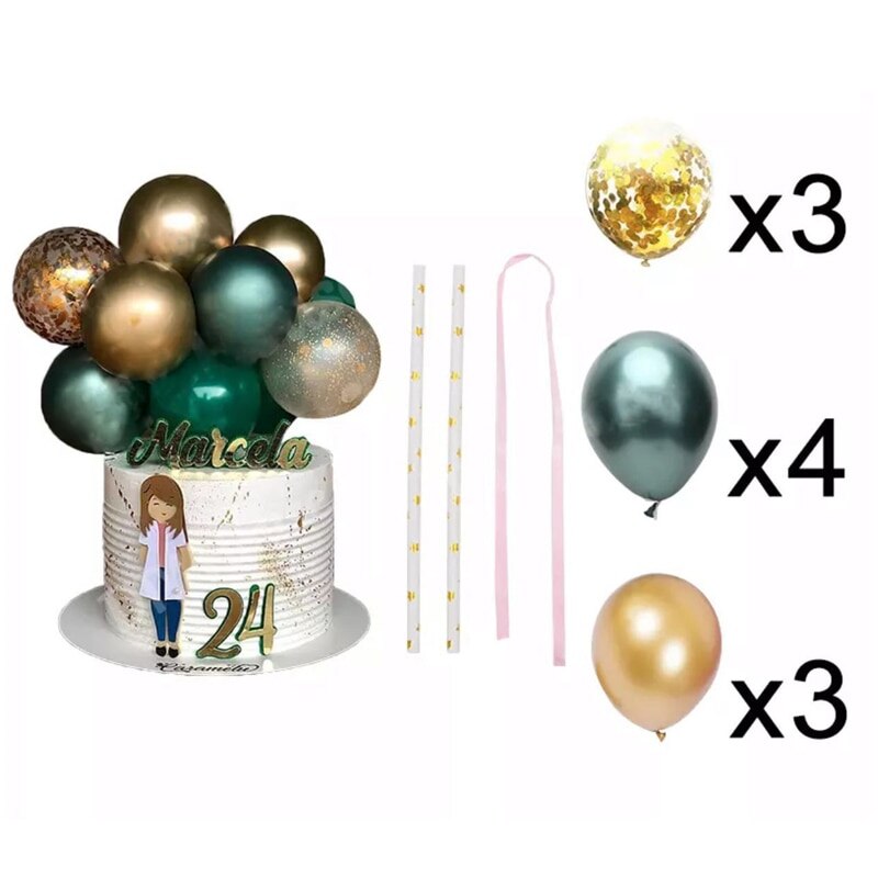 10pcs 5 Inch Metal Balloon Cake Topper Cloud Shape Confetti Balloons For Birthday Baby Shower Wedding Party Decor Home Supplies: 2