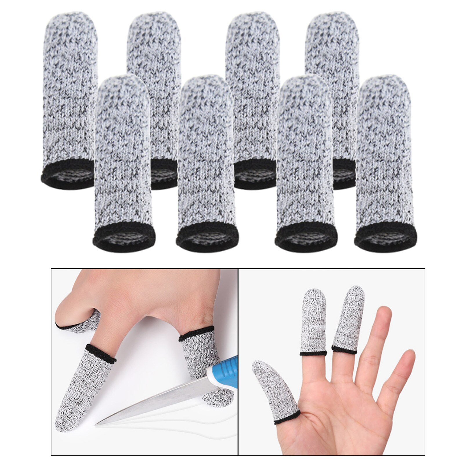 4 pairs Finger Cots Cut Resistant Protection Glove Life Extender Fingertip Sleeves Caps Covers For A Full Glove Protector